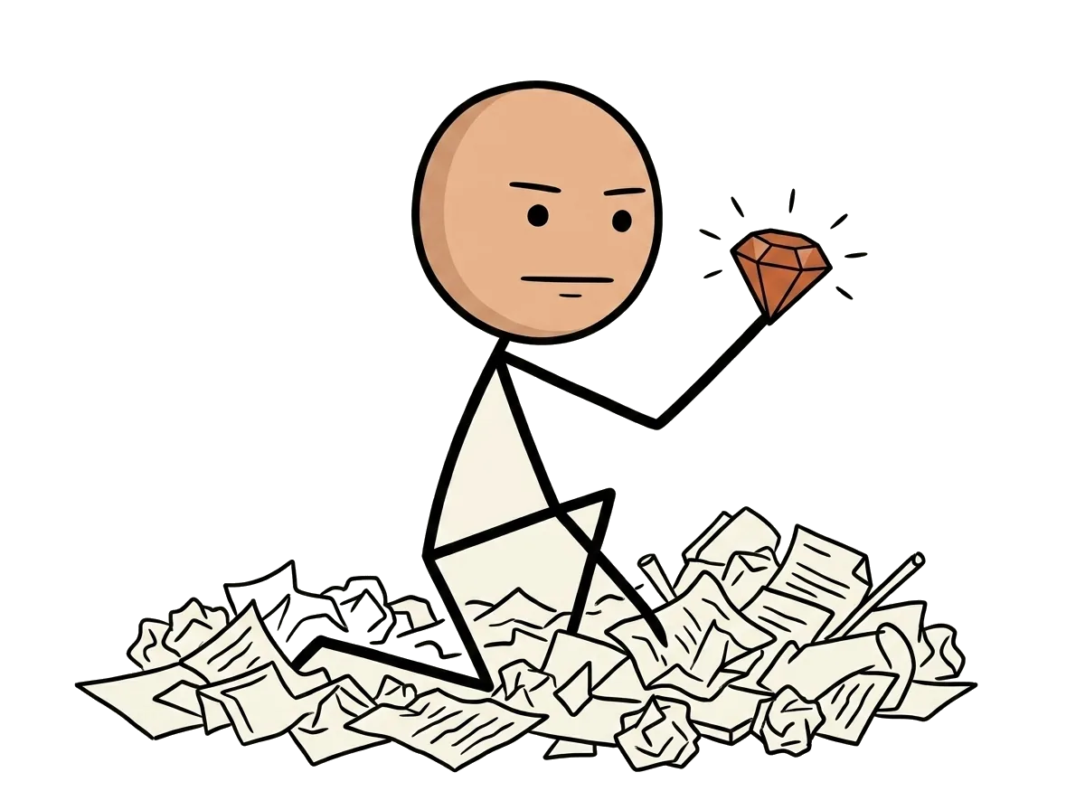 在一堆雜訊垃圾裡挖出一顆發光寶石的人